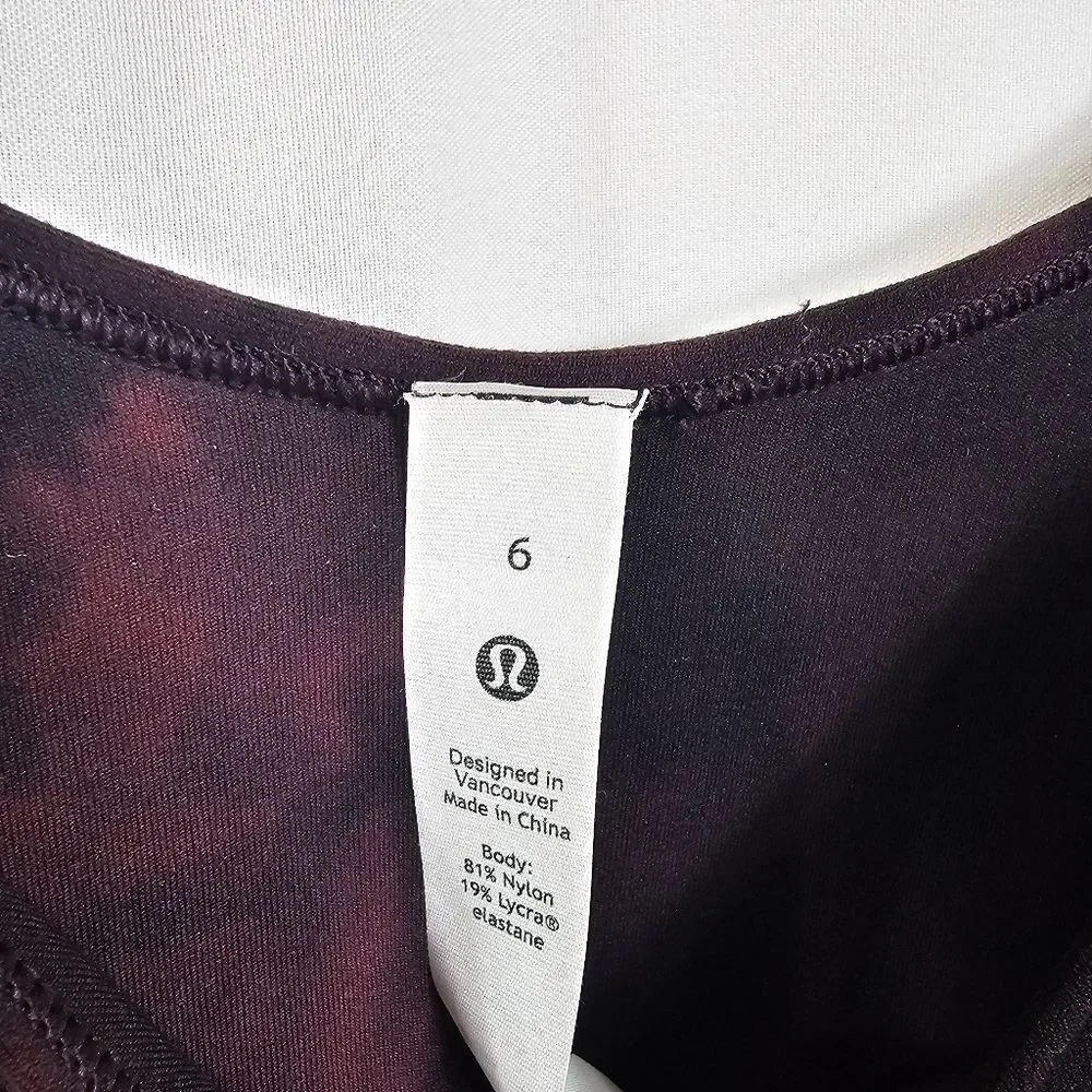 Lululemon Nulu Align Long Sleeves Shirt in Diamond Dye Cassis Black - Size 6